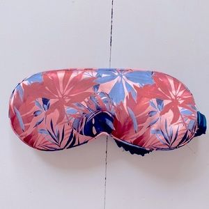 Botanica Satin Sleep Mask Pink Blue Tropical Print